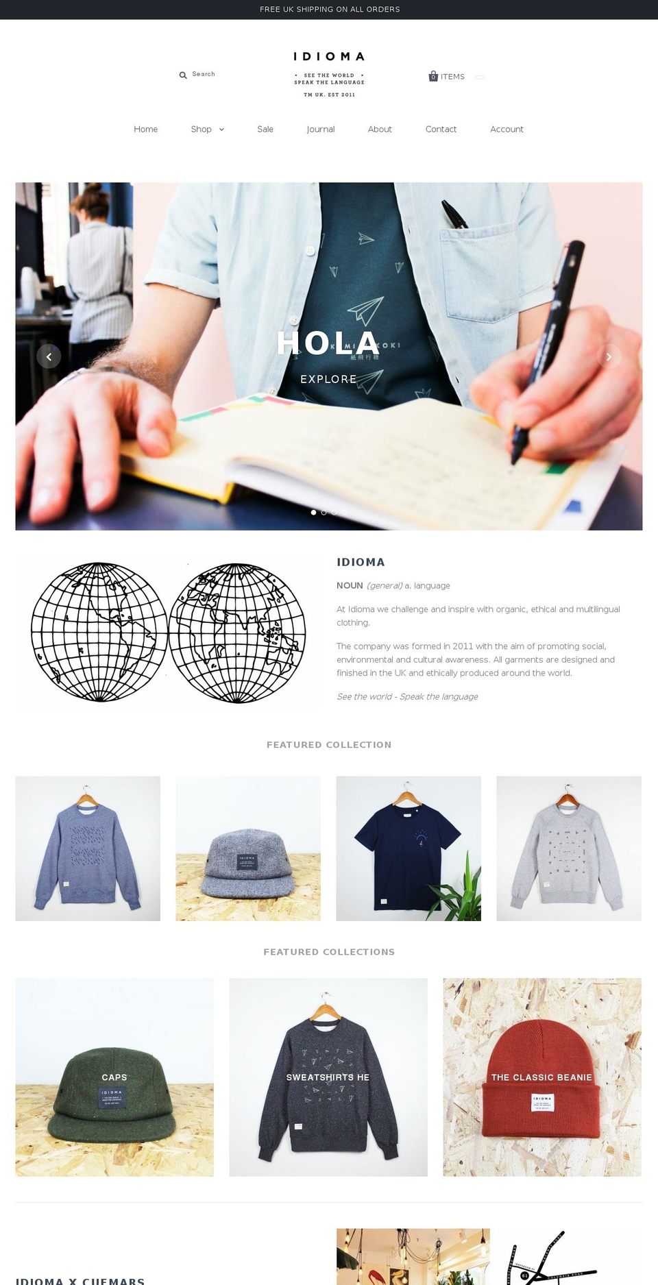 Pacific Shopify theme site example idioma-uk.com