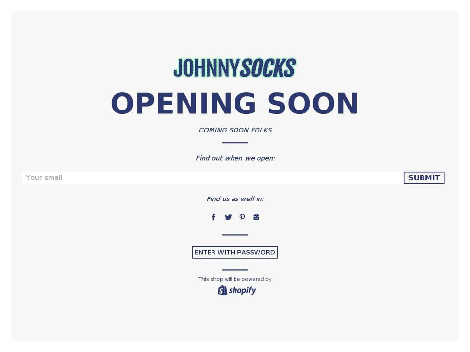 johnnysocks.com shopify website screenshot