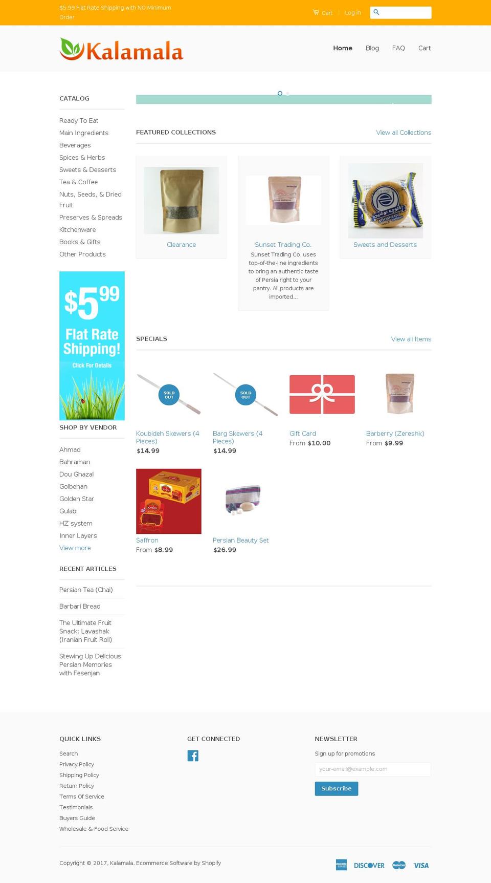 kalamala.com shopify website screenshot