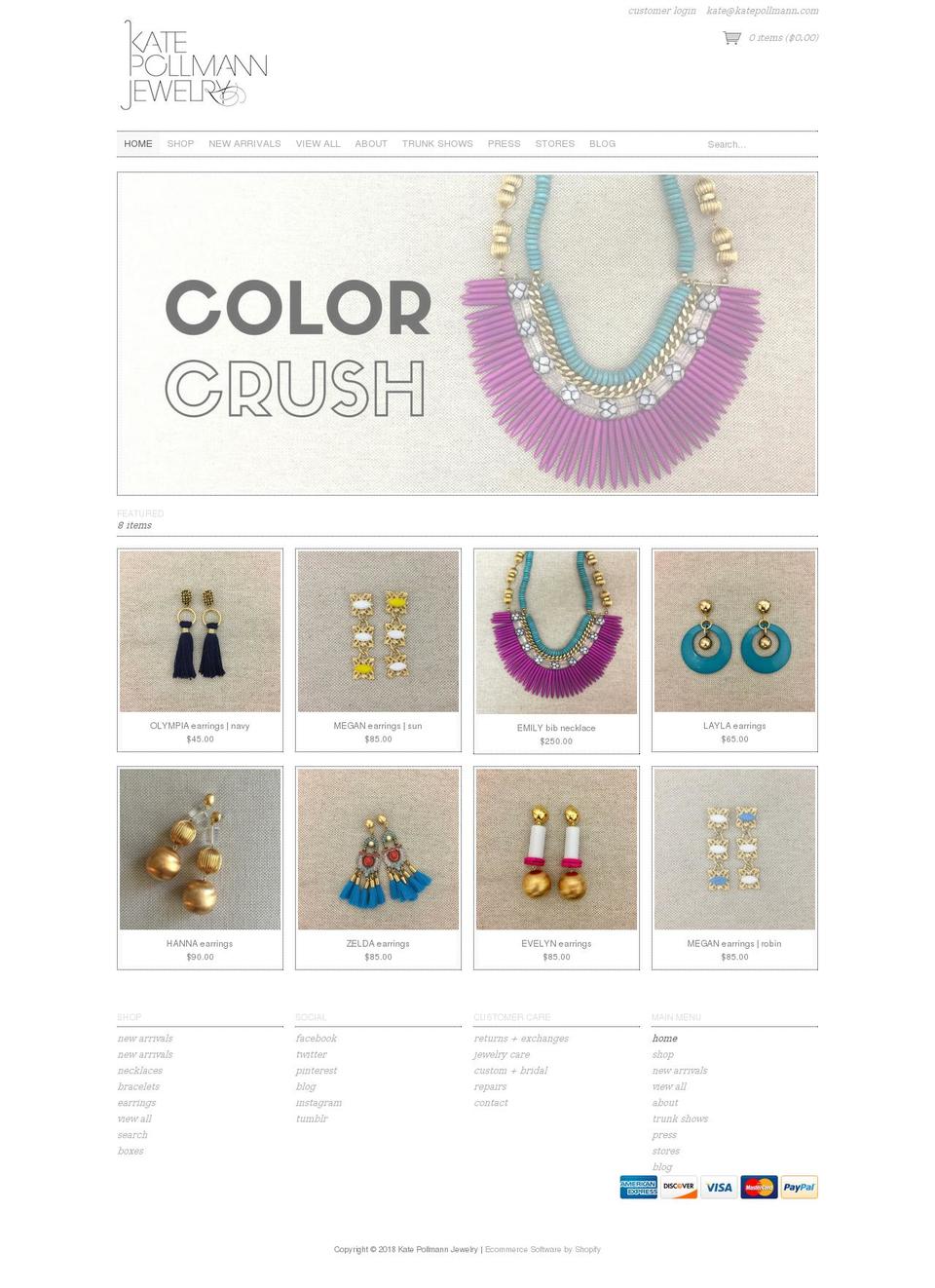 Copy of Copy of Couture Shopify theme site example katepollmannjewelry.com