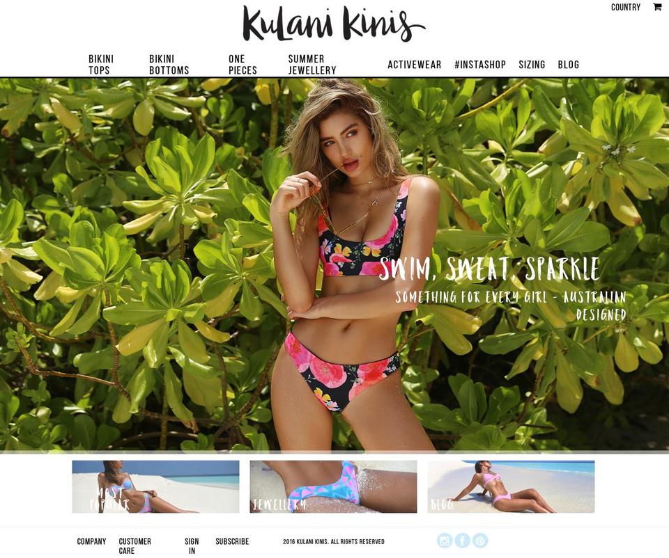 kulanikinis.com.au shopify website screenshot
