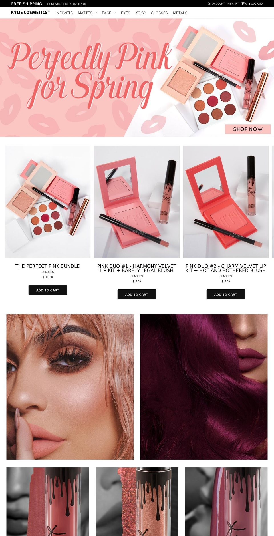 Production Shopify theme site example kyliecosmetics.com
