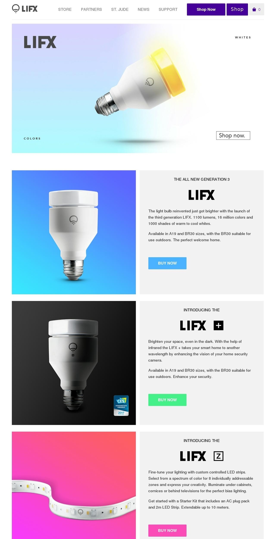 lifx.com shopify website screenshot