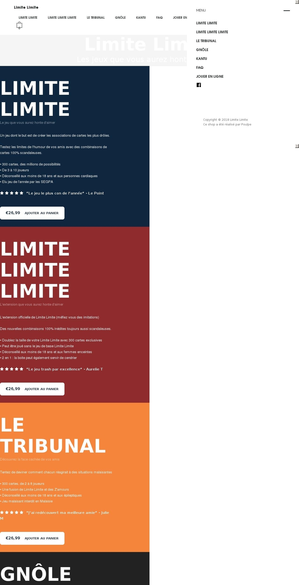 limitelimite.com shopify website screenshot