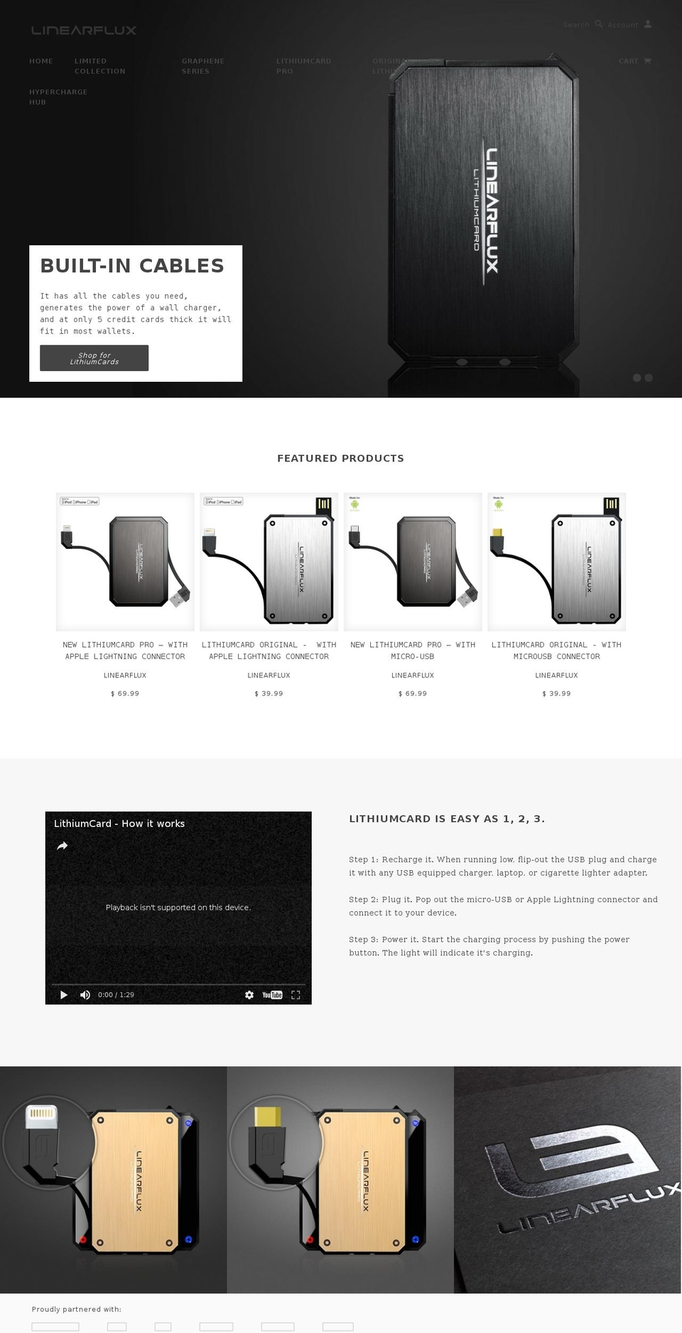 linearflux.myshopify.com shopify website screenshot