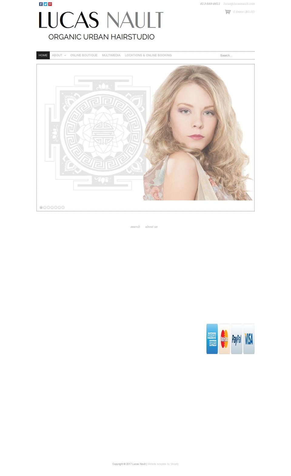 lucasnault.com shopify website screenshot