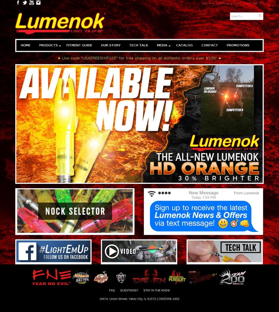 Portland Shopify theme site example lumenok.com