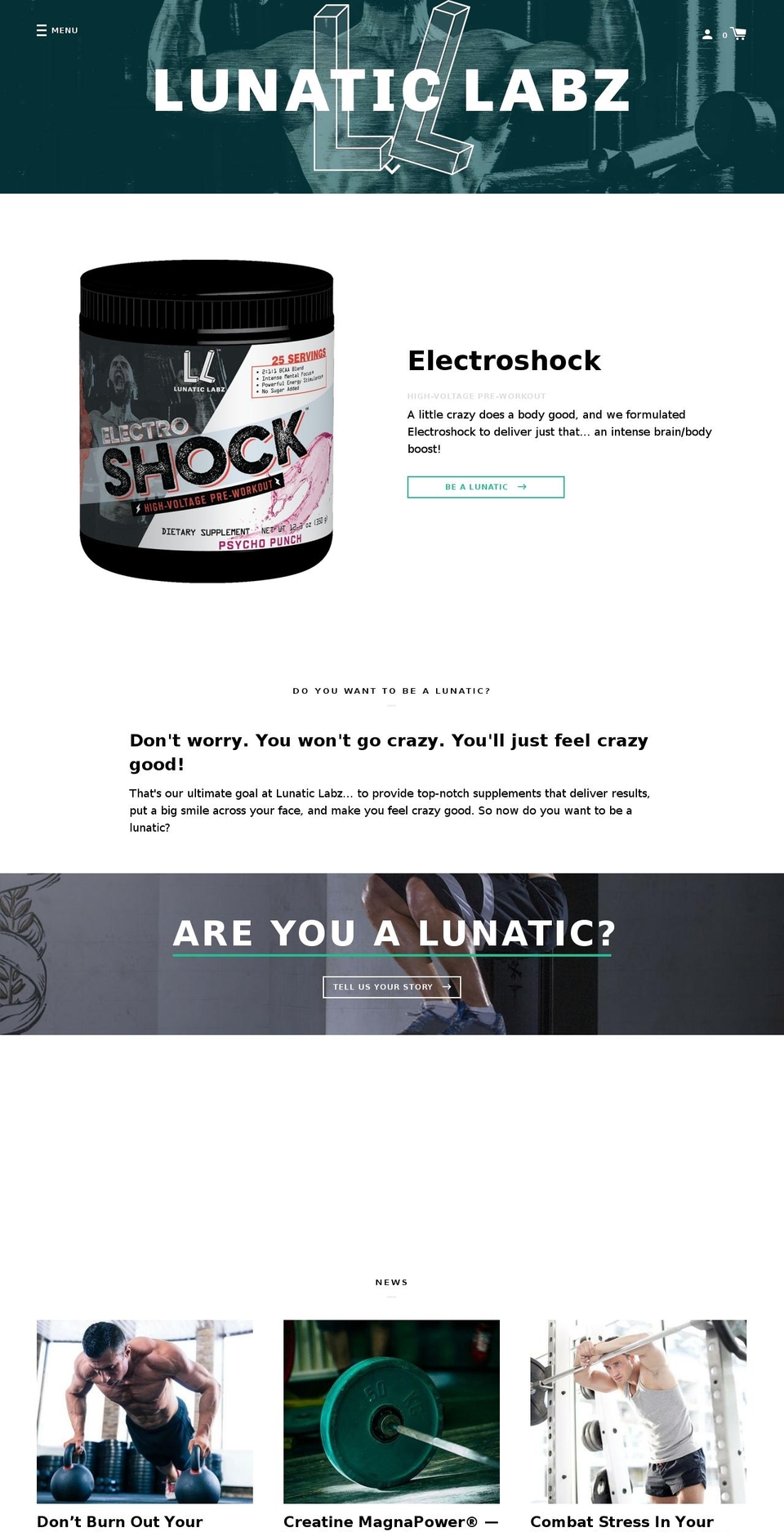 Label Shopify theme site example lunaticlabz.com