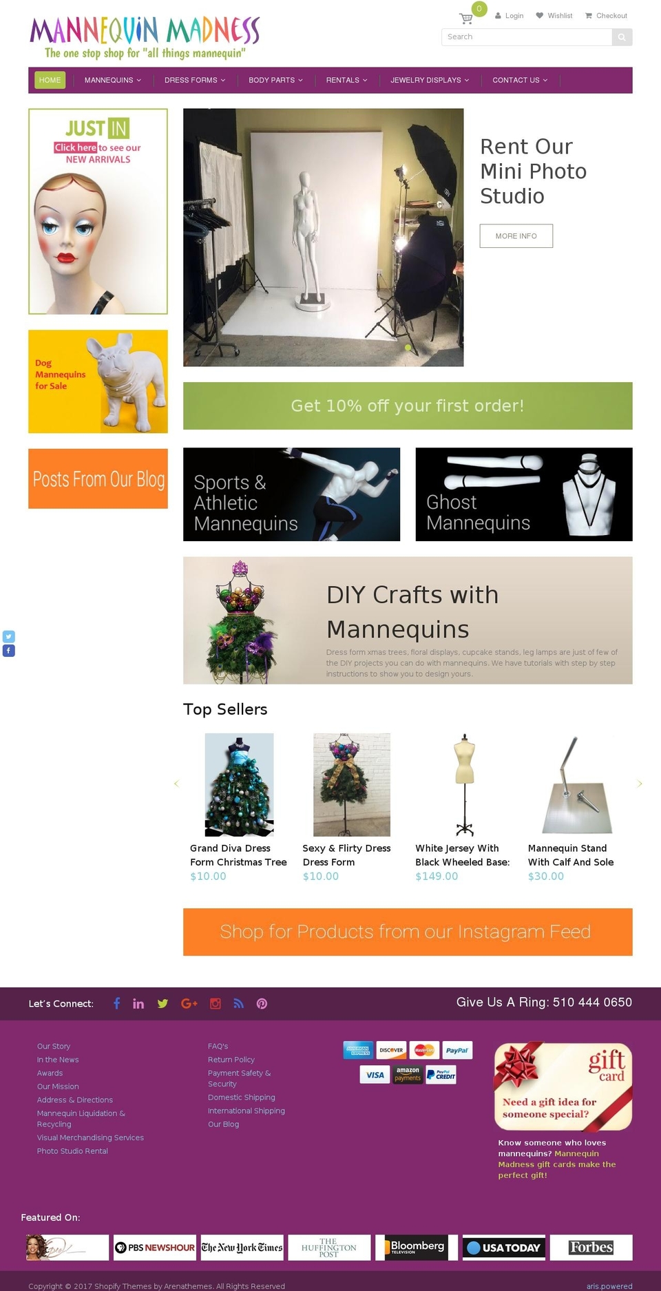 mannequinmadness.com shopify website screenshot