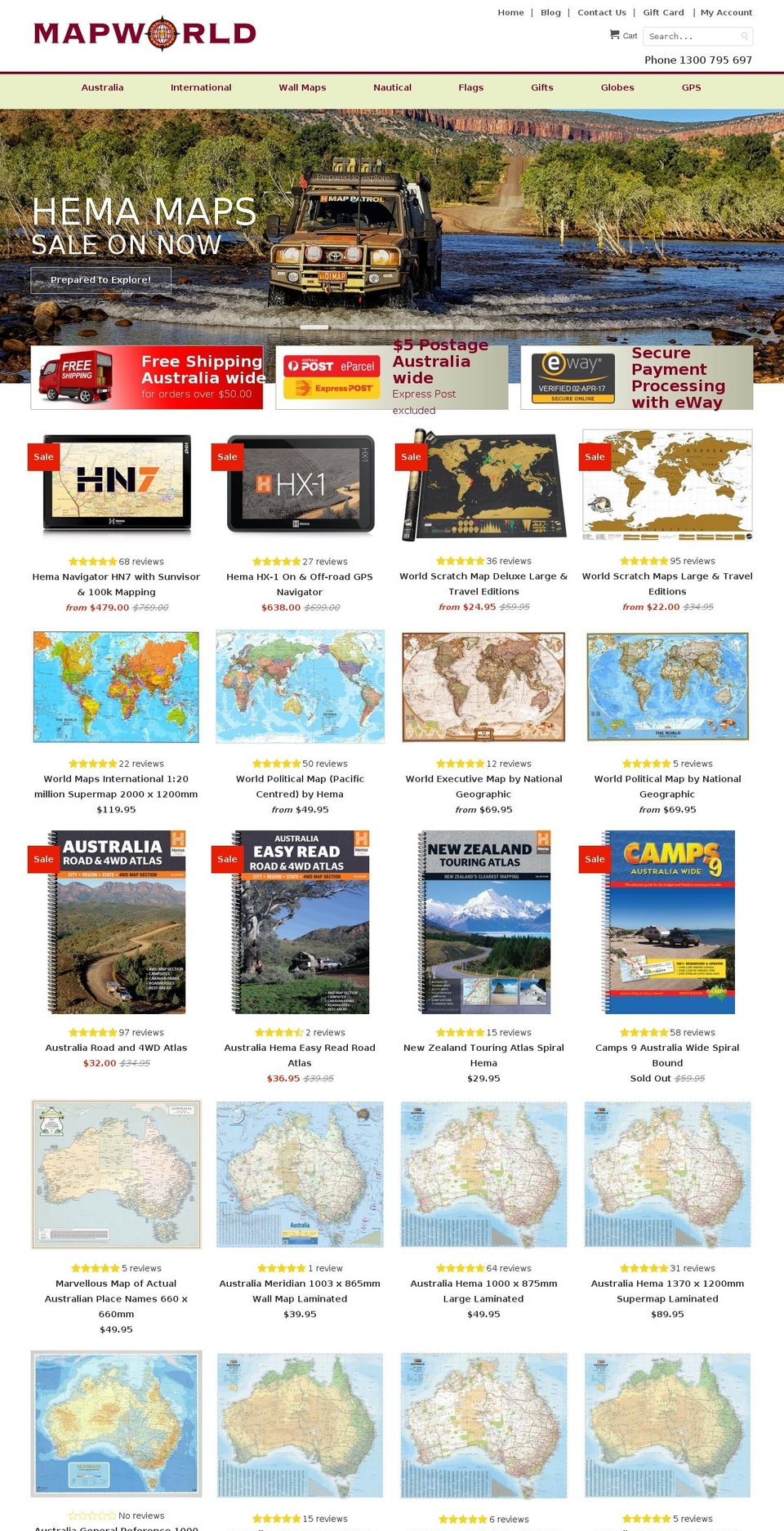 mapworld.com.au shopify website screenshot