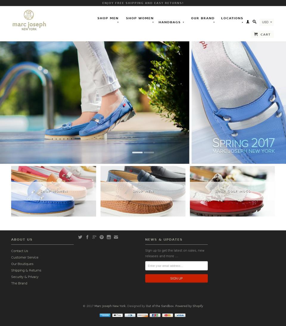 Focal Shopify theme site example marcjosephnewyork.com