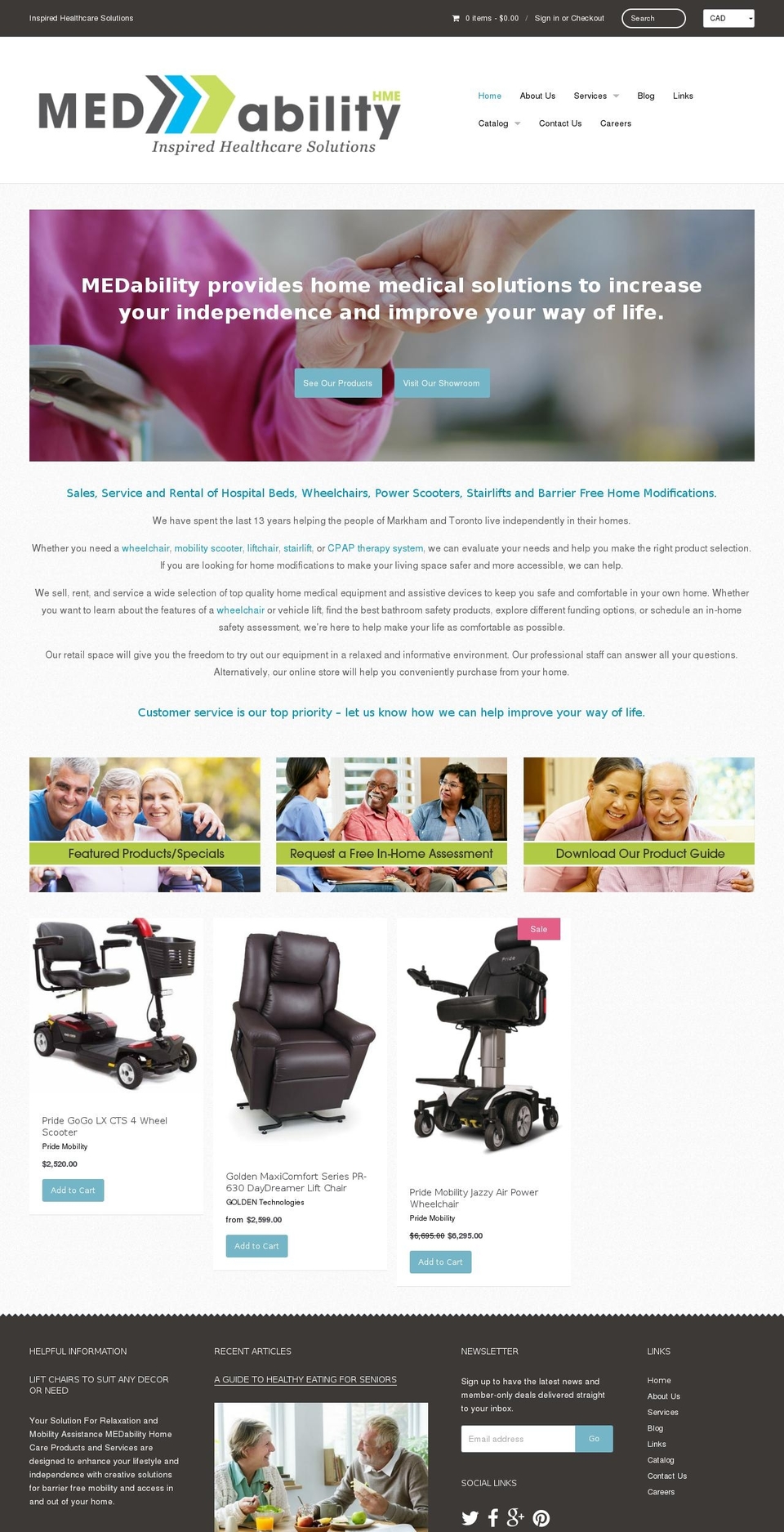 medability.com shopify website screenshot