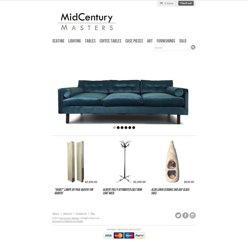 mid-century-masters-2.myshopify.com shopify website screenshot