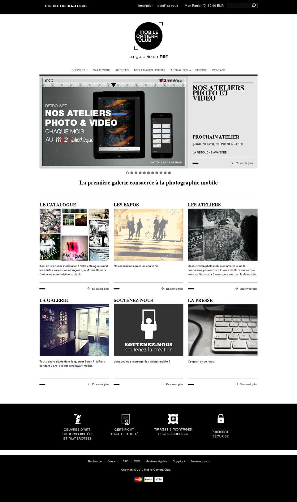 mobilecameraclub.fr shopify website screenshot