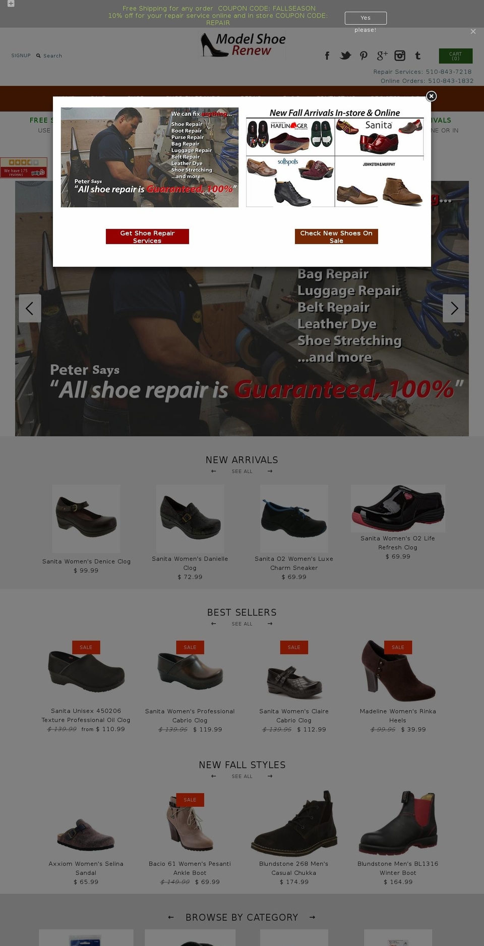modelshoerenew.com shopify website screenshot