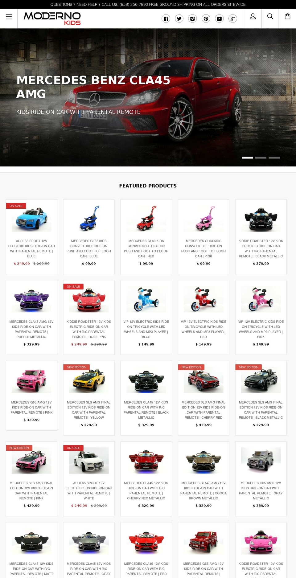modernokids.com shopify website screenshot