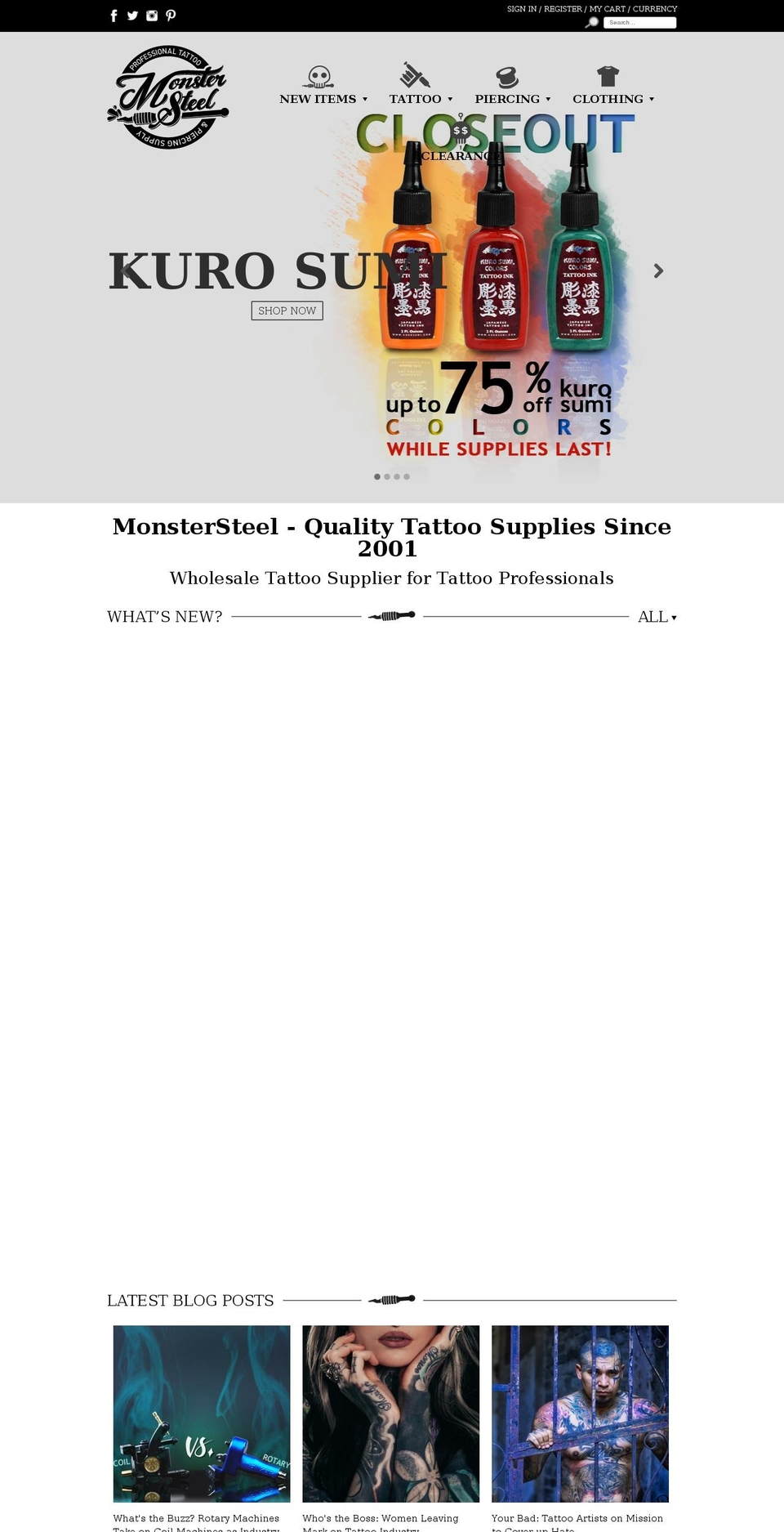 monstersteel.com shopify website screenshot
