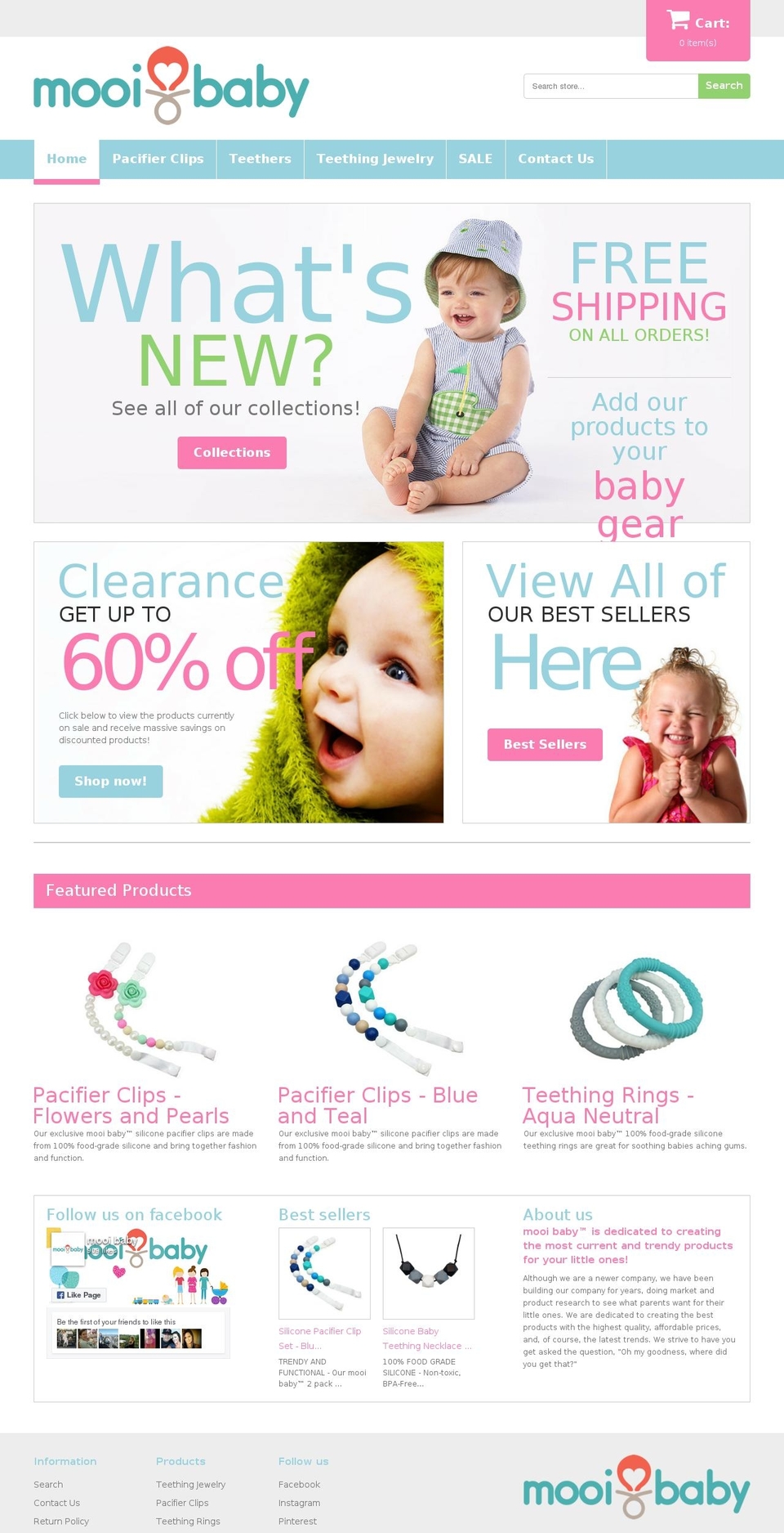 Theme Shopify theme site example mooi-baby.com