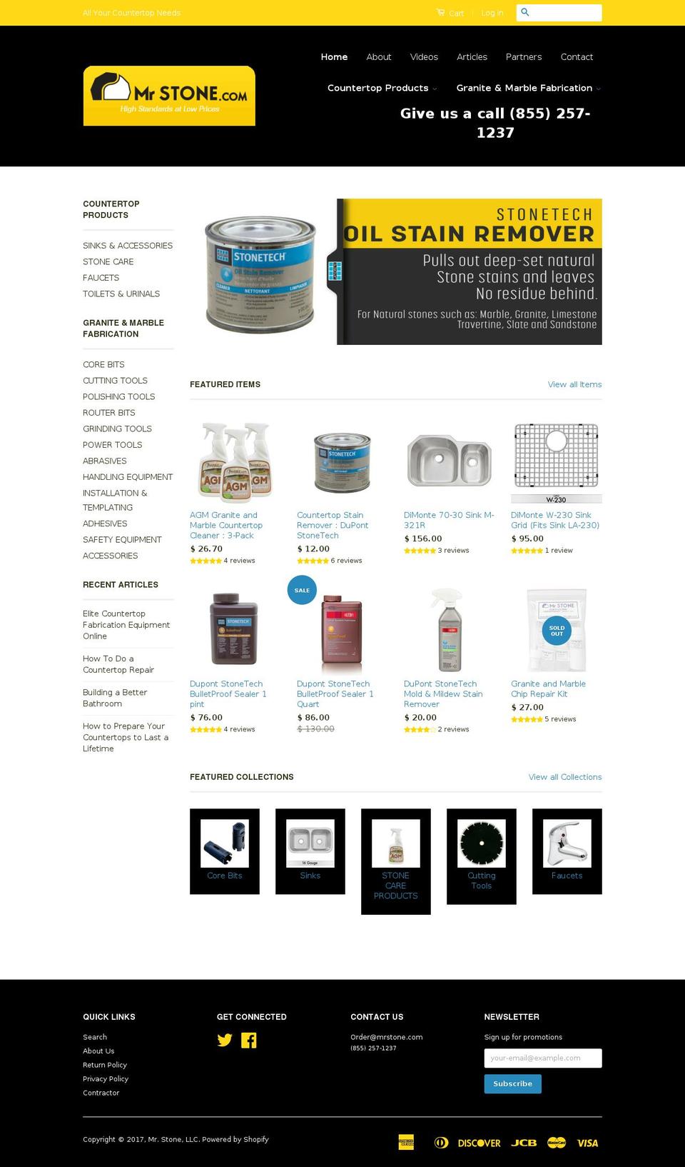 mrstone.com shopify website screenshot