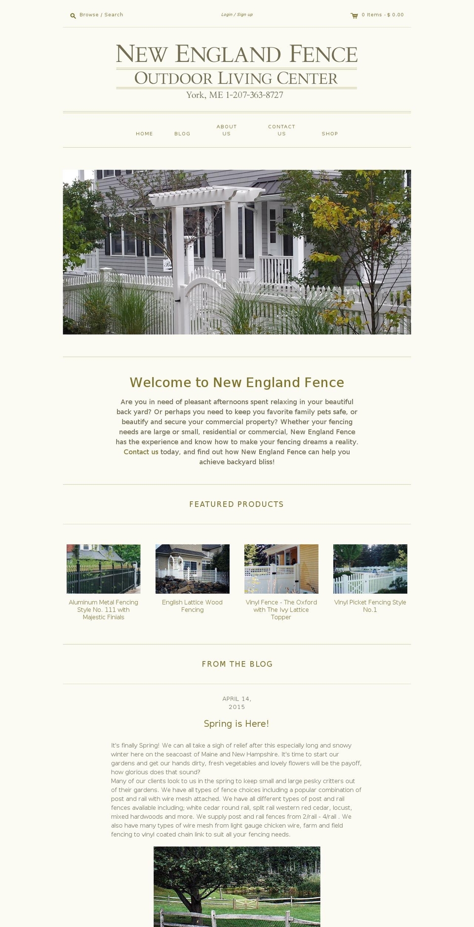 Editions Shopify theme site example newenglandfence.com