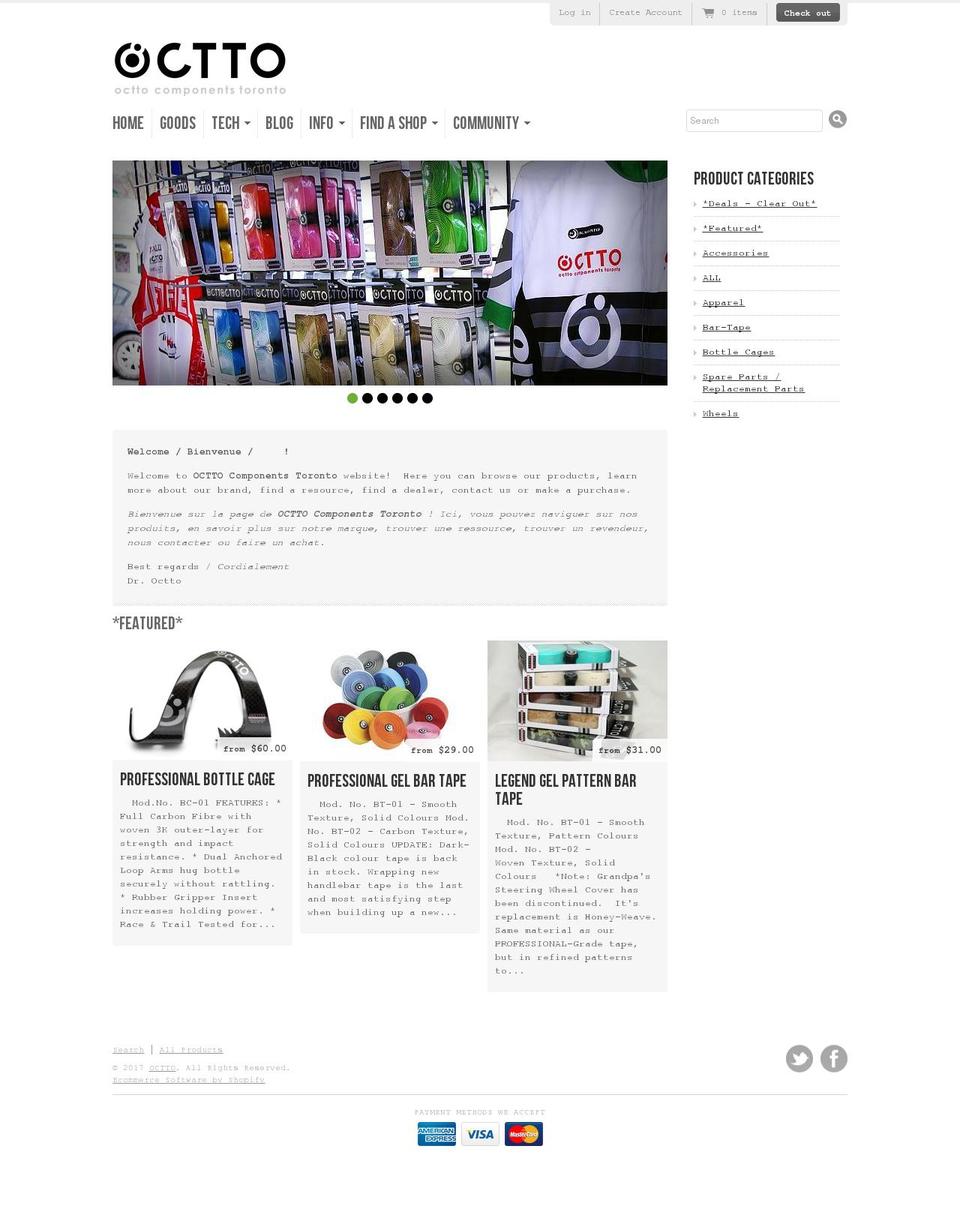 octto.com shopify website screenshot