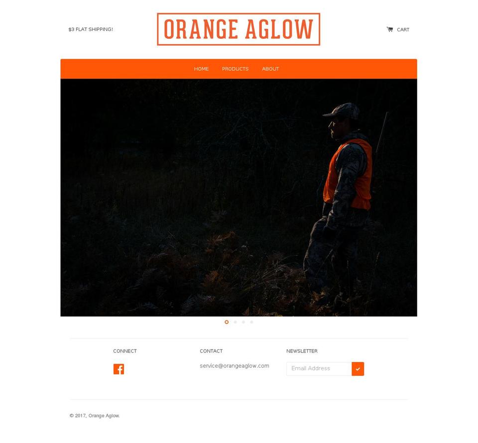 orangeaglow.com shopify website screenshot