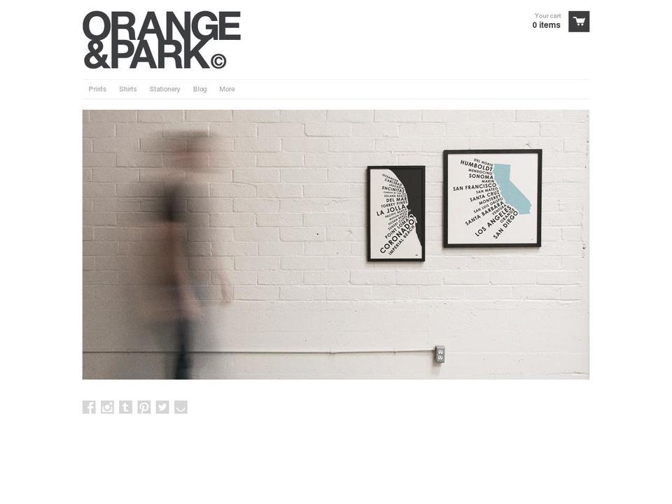 orangeandpark.com shopify website screenshot