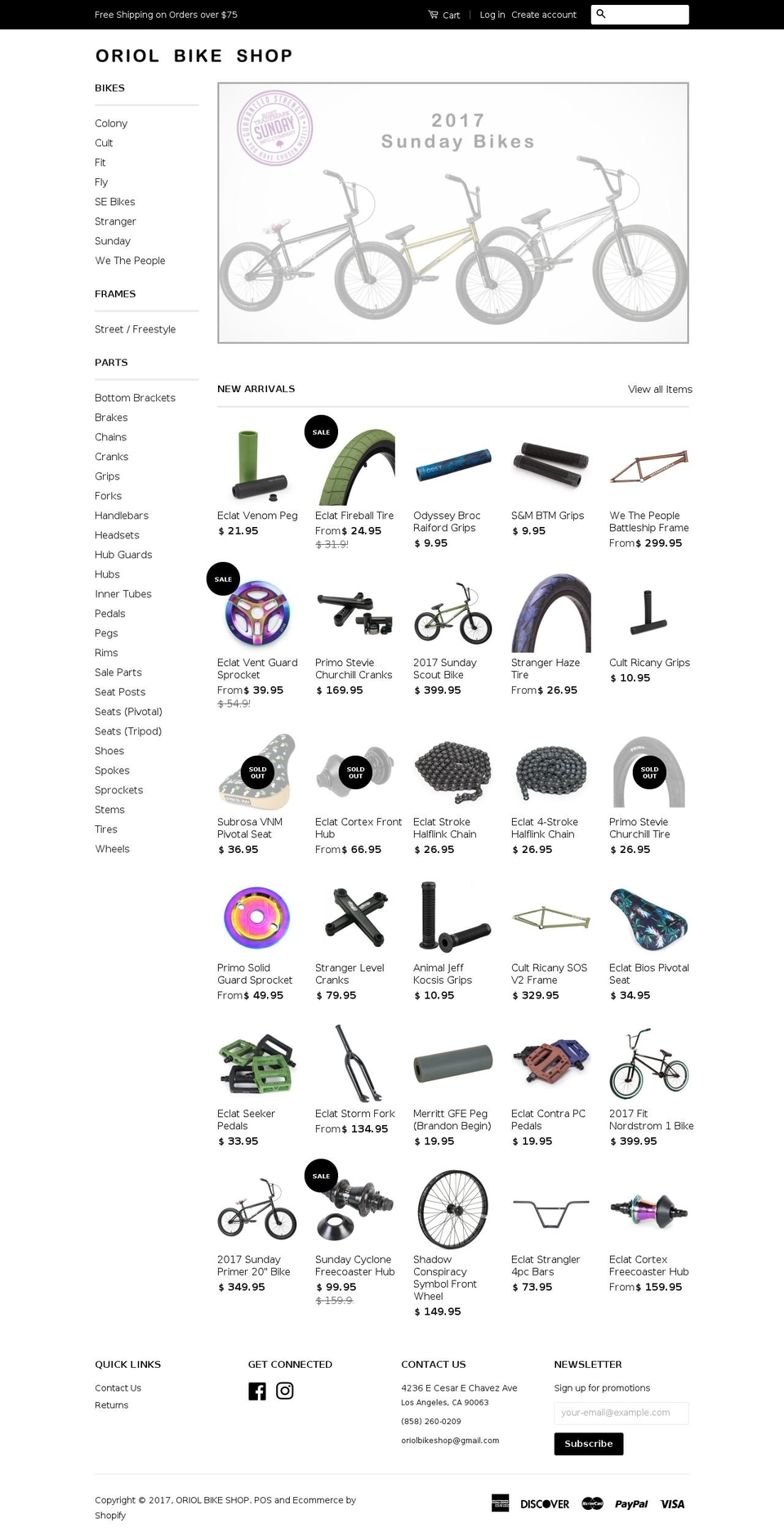 oriolbikeshop.com shopify website screenshot