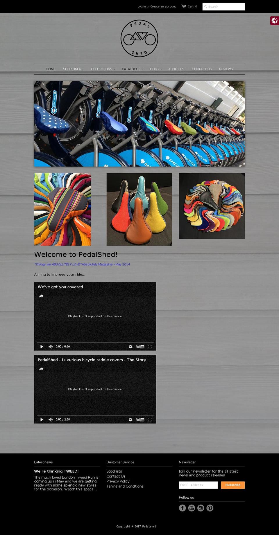 pedalshed.com shopify website screenshot
