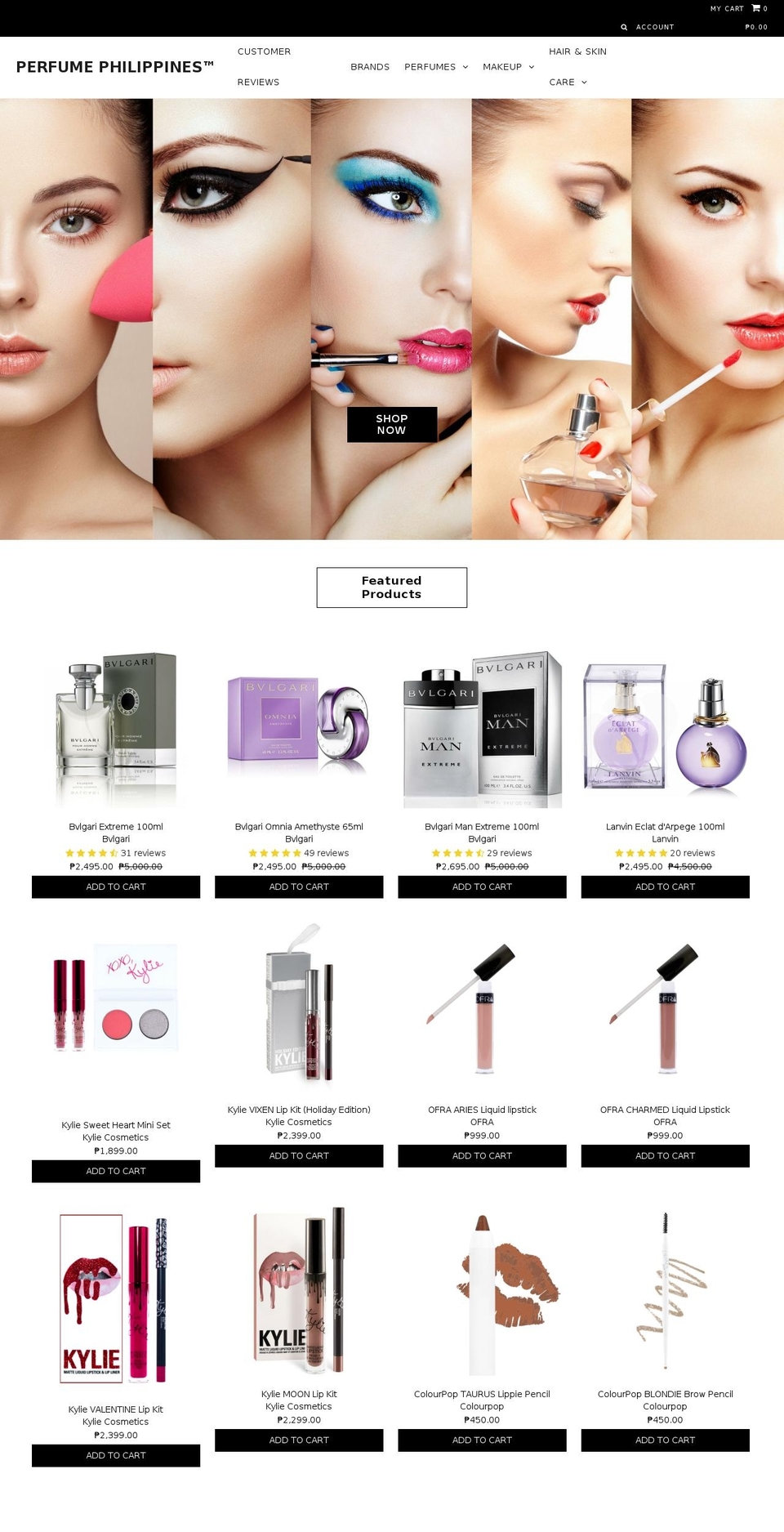 perfumes.com.ph shopify website screenshot