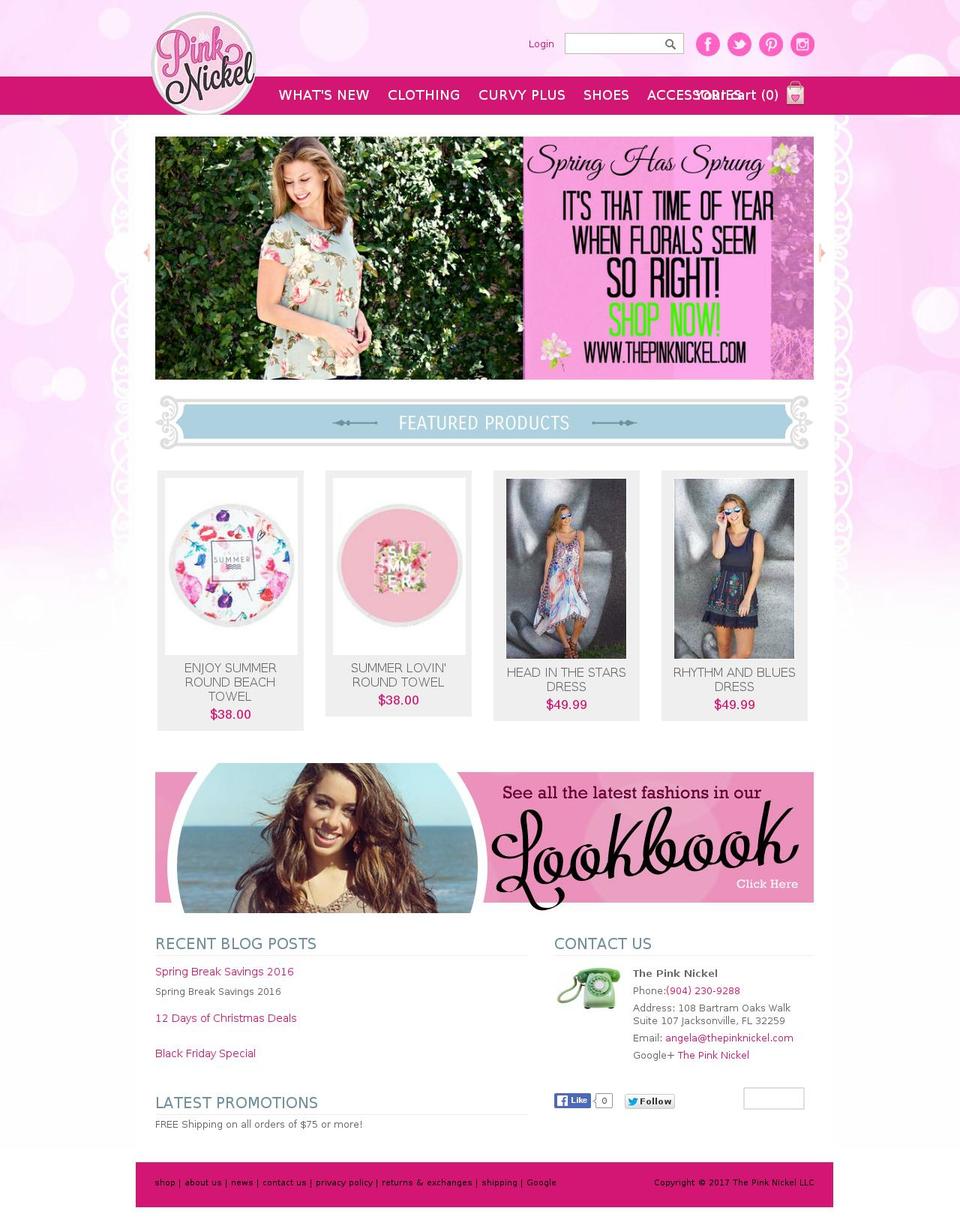 thepinknickel Shopify theme site example pinknickelboutique.com
