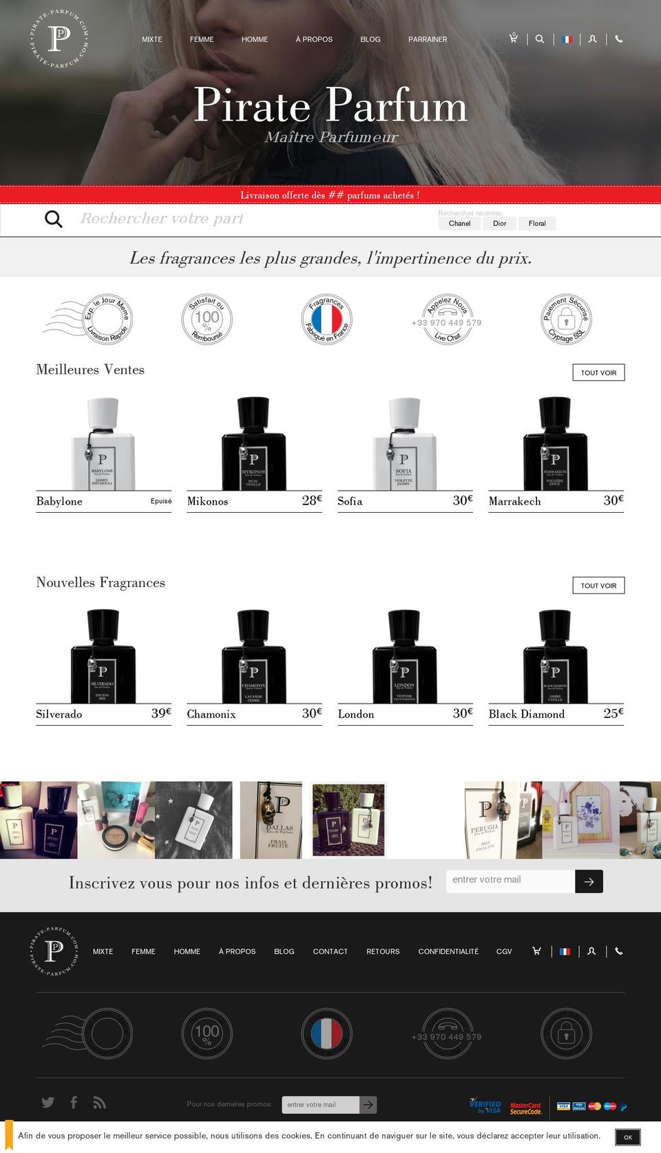 pirate-parfum.fr shopify website screenshot