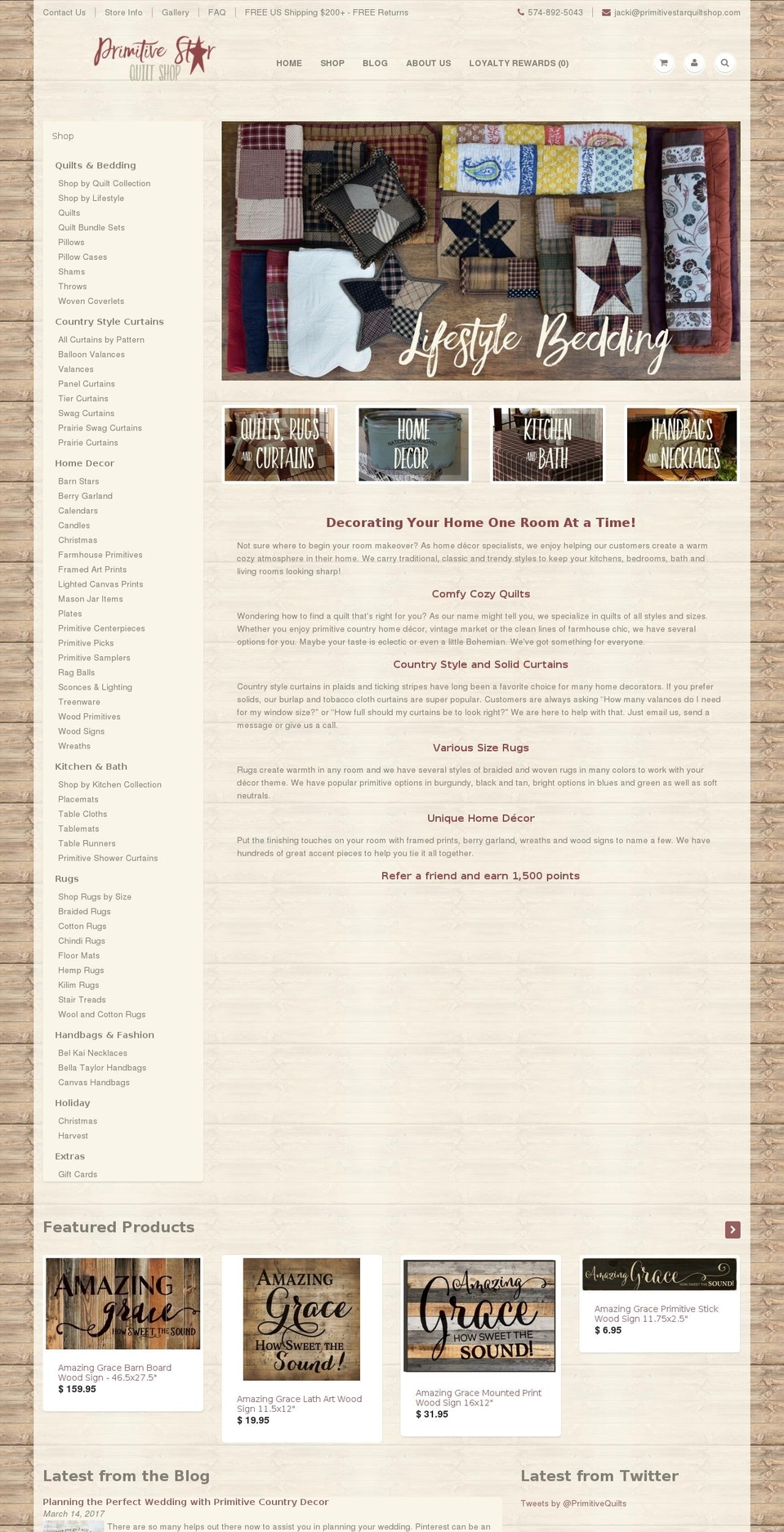primitivestarquiltshop.com shopify website screenshot
