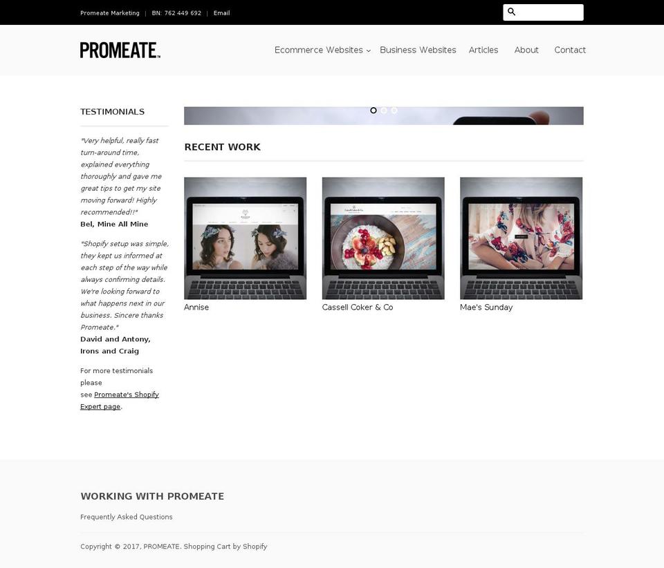 promeate.com shopify website screenshot
