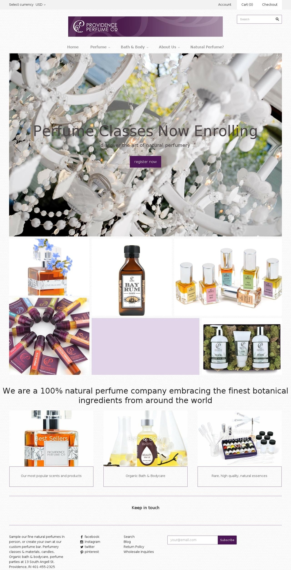 providenceperfume.com shopify website screenshot
