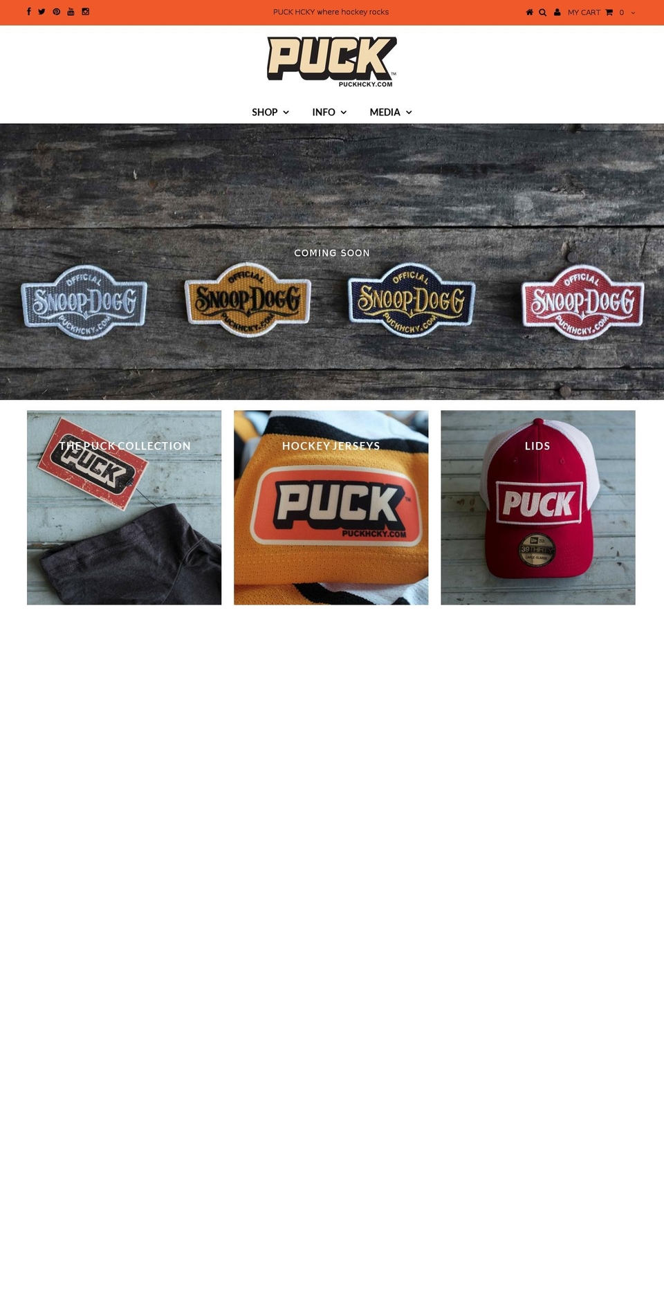 puckhcky.com shopify website screenshot