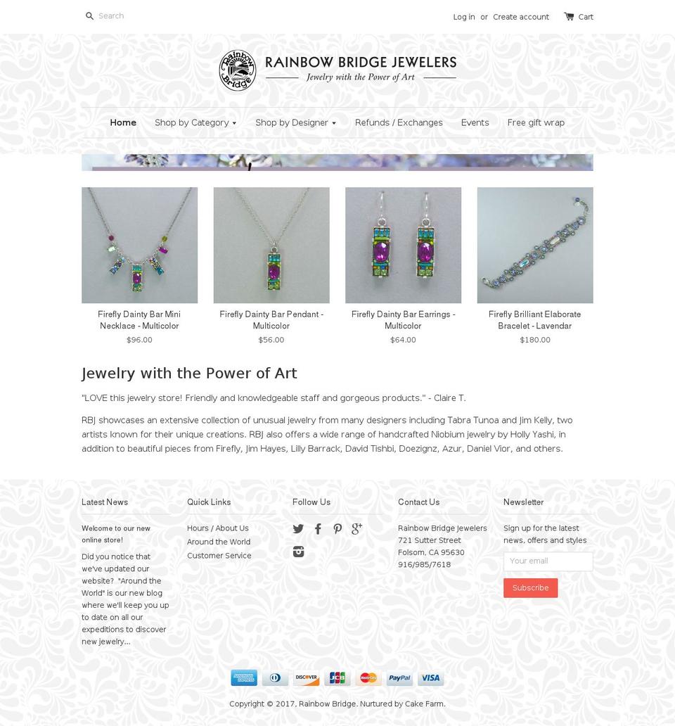 rainbowbridgejewelers.com shopify website screenshot