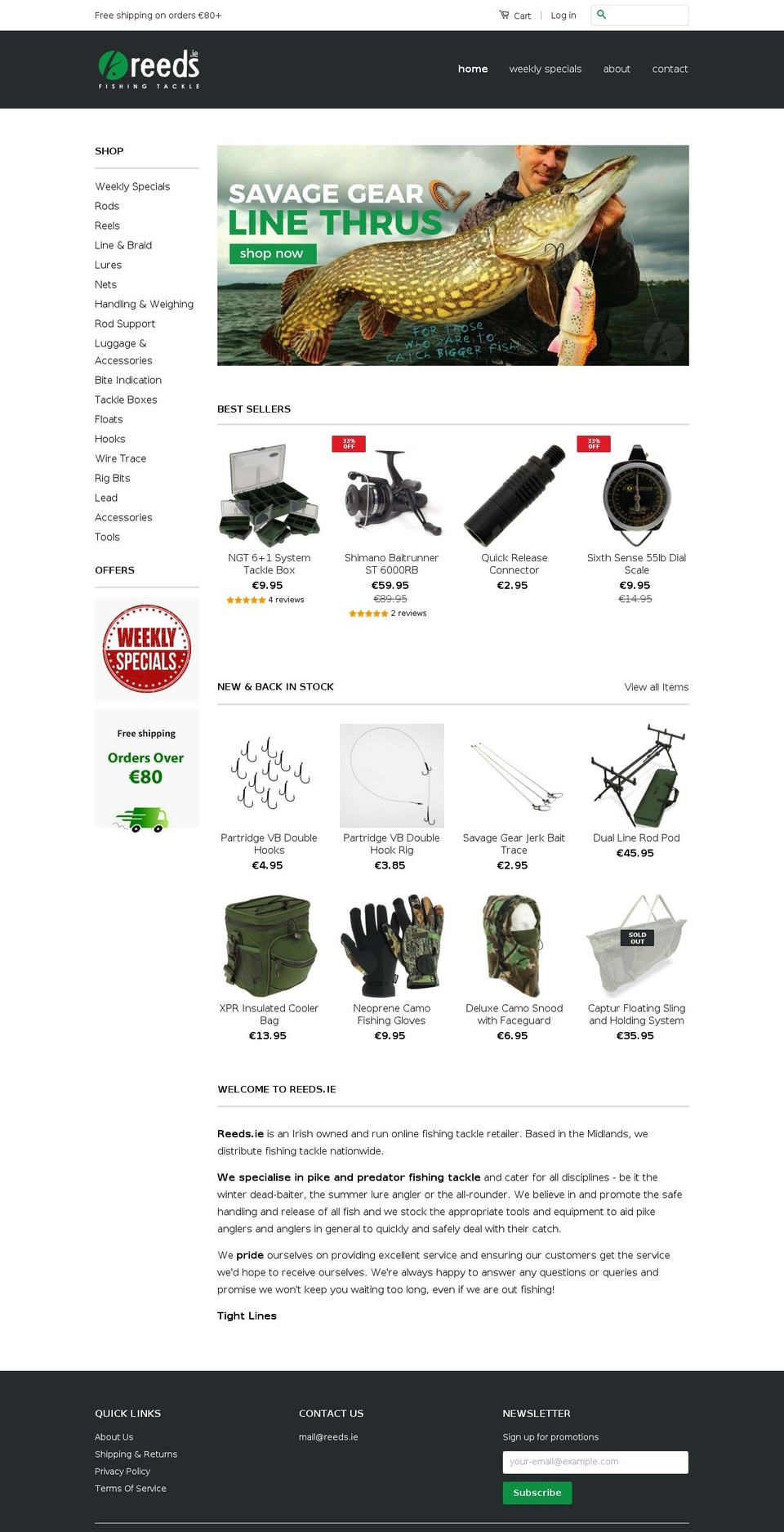 reeds.ie shopify website screenshot