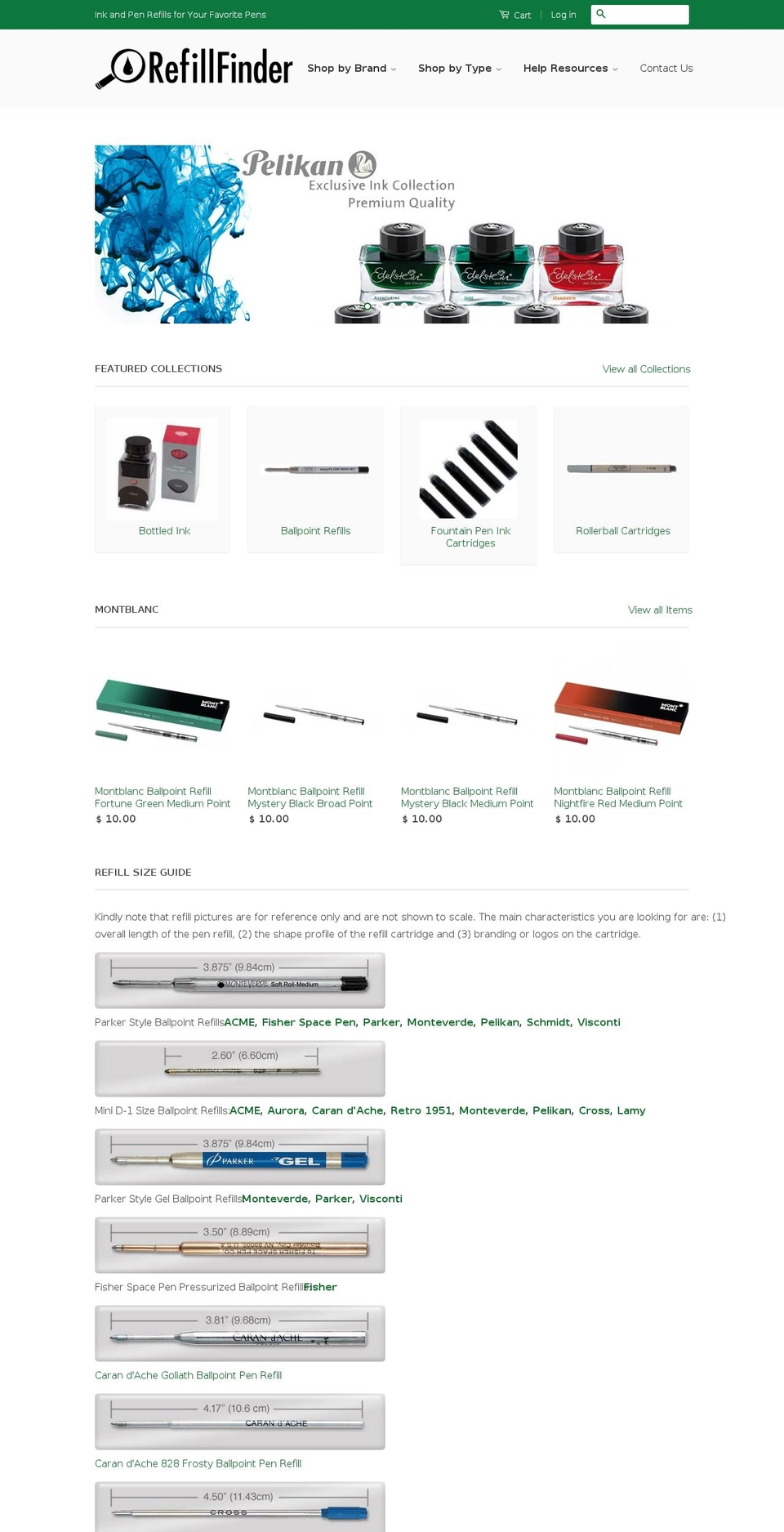 refillfinder.com shopify website screenshot