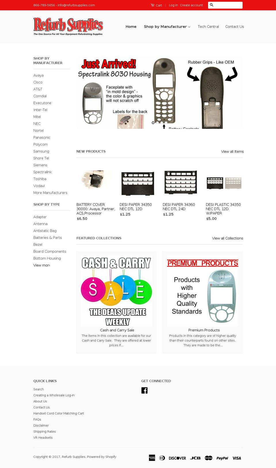 refurbsupplies.com shopify website screenshot