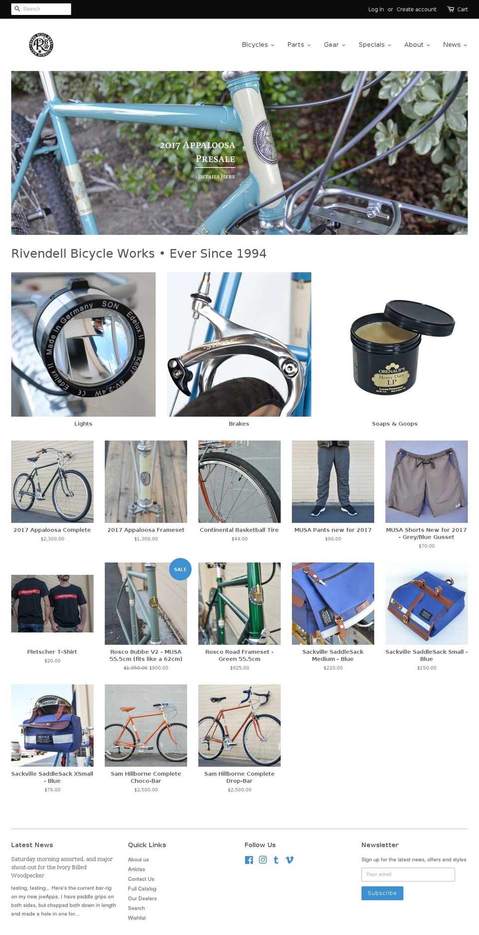 rivbike.com shopify website screenshot