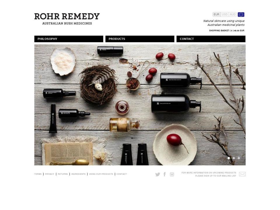 rohrremedy.com shopify website screenshot