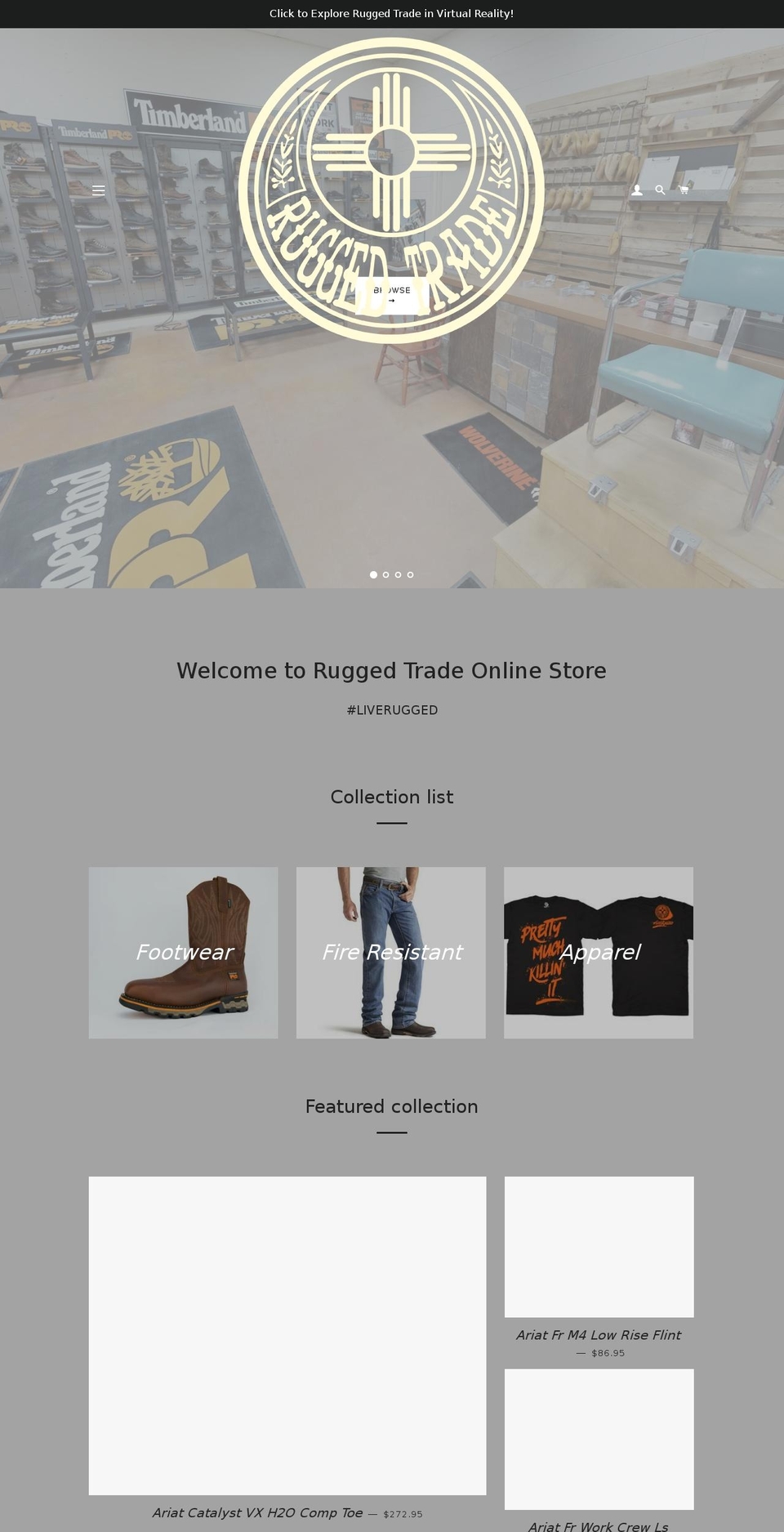 ruggedtrade.com shopify website screenshot