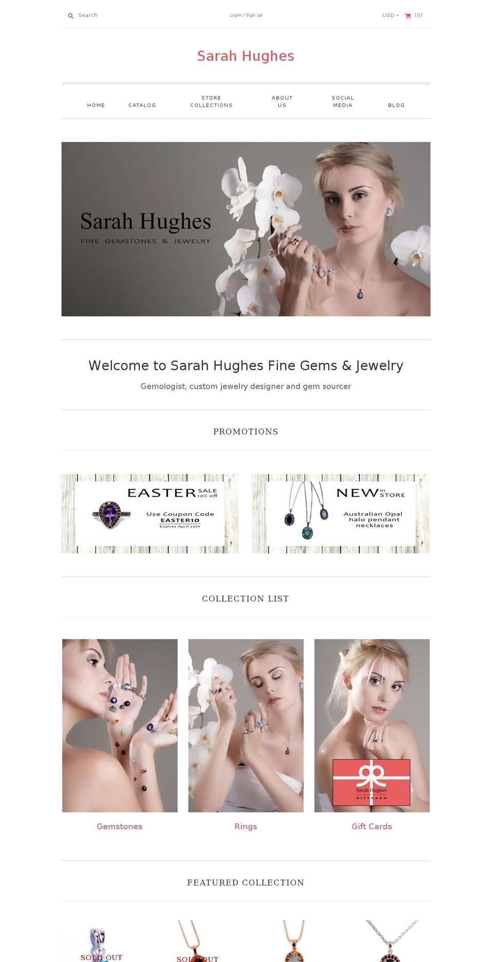 sarahhughes.net shopify website screenshot