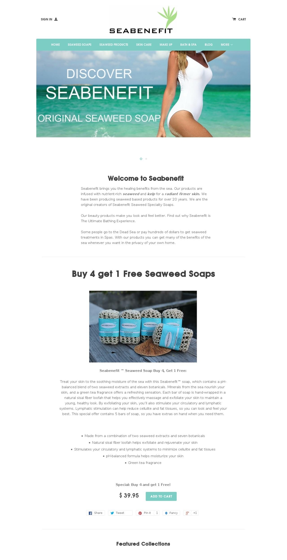 seabenefit.com shopify website screenshot