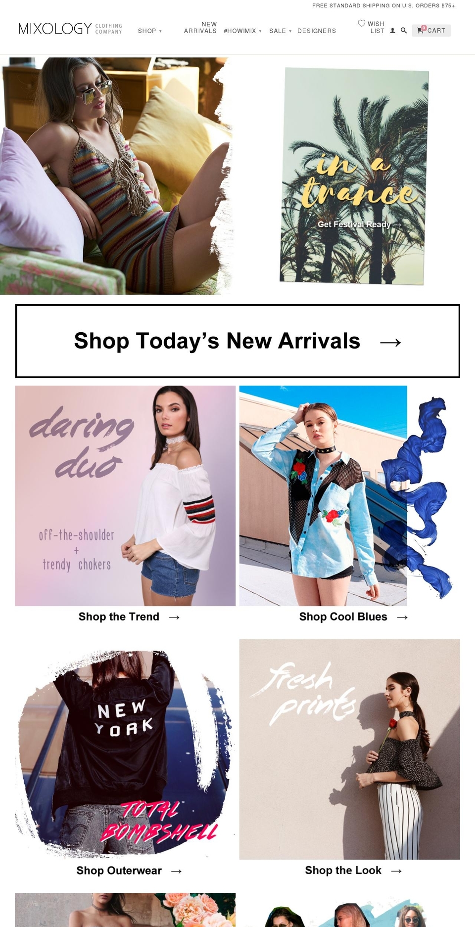 Prestige Shopify theme site example shopmixology.com