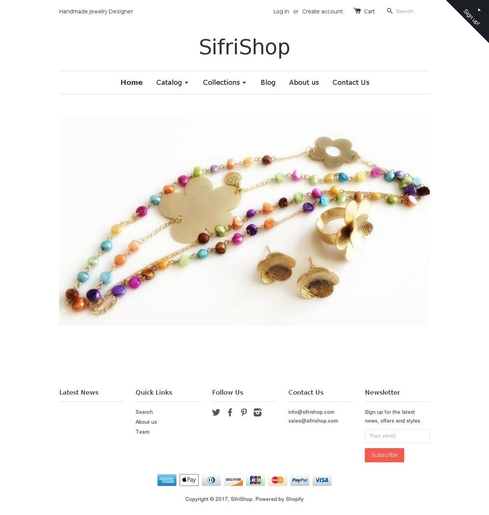 sifrishop.com shopify website screenshot