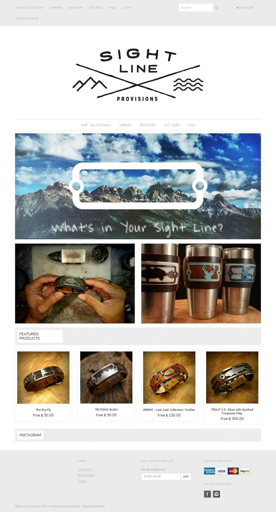 sightlineprovisions.com shopify website screenshot