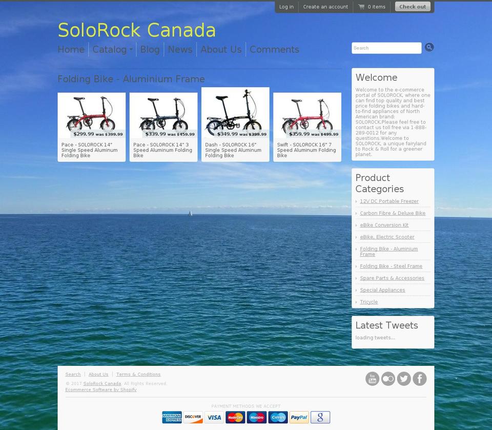 solorock.ca shopify website screenshot
