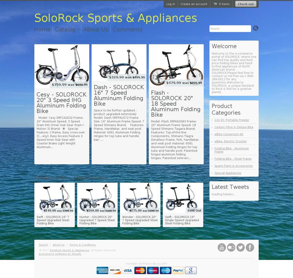 solorock.us shopify website screenshot